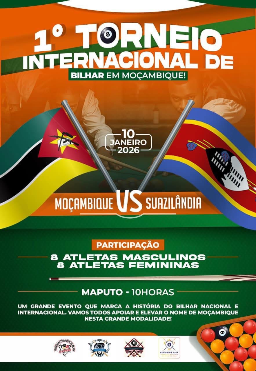 PRIMEIRO TORNEIO INTERNACIONAL DE BILHAR EM MOÇAMBIQUE - 1